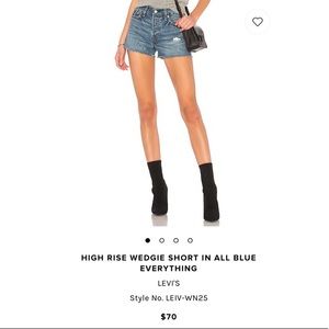 NWT Levi’s Wedgie High Waist Cutoff Denim Shorts